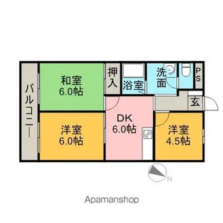 ピアパープル【1階】の間取り